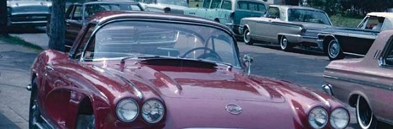 1964Tom Photo taken in 1964, note the cars in the background. Tom has owned this Corvette since 1962. It is currently undergoing restoration.